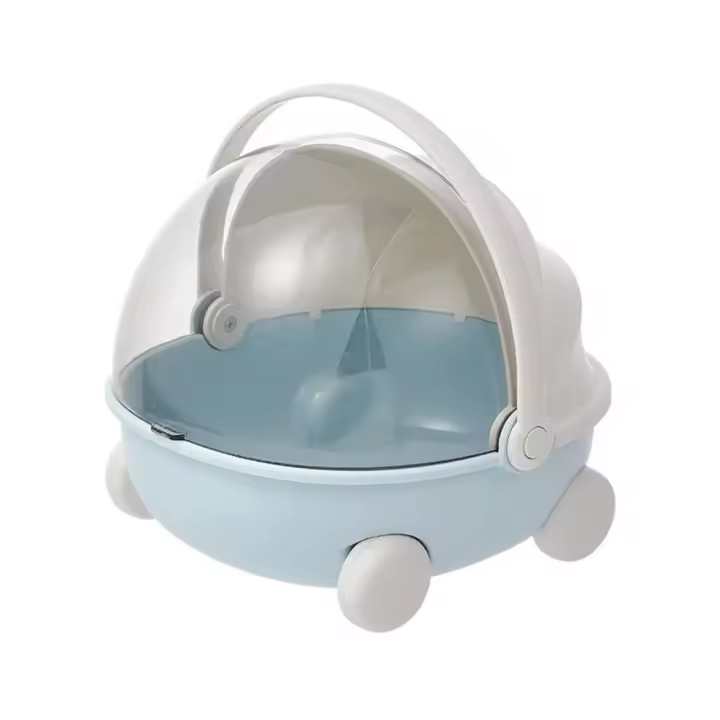 Cama de bebé con tapa a prueba de polvo, decoración de escritorio, accesorios de muñecas, contenedor de almacenamiento, Linda forma de cuna de bebé para Labubu - 1