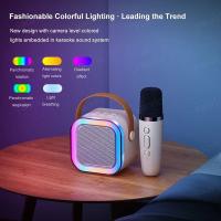 Micrófono Dual inalámbrico para Karaoke, Altavoz Bluetooth con luces de colores RGB, HIFI envolvente, Subwoofer para fiesta, regalo de Navidad para niños - details 6