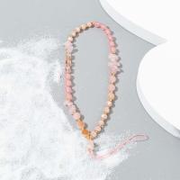 Cadena de grava para teléfono móvil, cuerda antipérdida, cadena de cuentas con letras, correa para teléfono móvil, cordón de cuentas de piedra de cristal, cordón para teléfono móvil - details 6