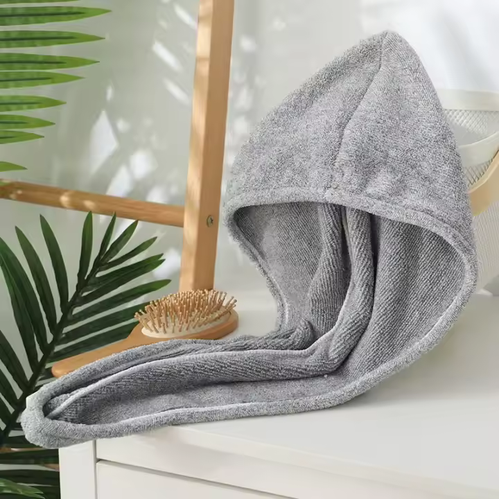Toallas de fibra de carbón de bambú para el cabello, turbante para la cabeza de baño, secado rápido, Antifrizz, para el cabello, para mujeres y niñas - 1