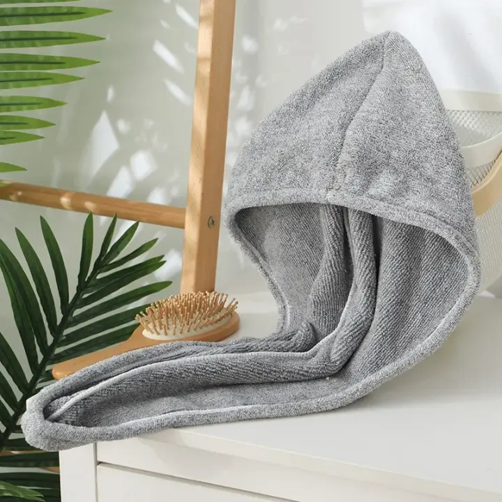 Toallas de fibra de carbón de bambú para el cabello, turbante para la cabeza de baño, secado rápido, Antifrizz, para el cabello, para mujeres y niñas - 1