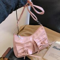 Bolso cruzado con lazo de estilo coreano, bolso de hombro plisado Y2k de Color sólido, bolso de compras con correa de cordón, bolso de Dumpling de Pu, Dairy - details 15