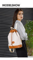 Mochila de cubo vintage para mujer, morral pequeño de viaje informal, resistente al agua, ligero - details 5