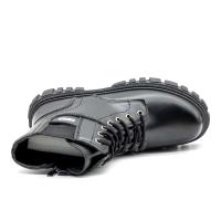 Zapatos genuinos de moda de gran tamaño para invierno con piel, botas de cuero informales impermeables hechas a mano cálidas para hombre - details 3