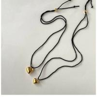 Collar Colgante Corazón de Plata, Negro de una sola cadena, Collares de Mujer, Collares de Cuello y Punto, Joyería y Bisutería - details 12