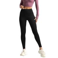 Leggings deportivos sólidos de cintura alta para mujer, pantalones ajustados transpirables y cómodos de secado rápido para correr en Yoga, ropa deportiva para mujer - details 0