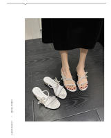 Sandalias de tacón alto con Cabeza redonda, diamante, arco nuevas, estilo, pequeño, tamaño grande, grueso, 41-43 - details 1