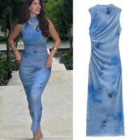 Primavera y otoño nueva ropa de mujer top de tubo posicionamiento estampado ajustado y vestido casual delgado - details 1