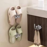 Estante multifuncional con ventosa para zapatillas, organizador de almacenamiento, zapatillas simples, estante colgante de pared, estante estable para zapatos para dormitorio - details 1