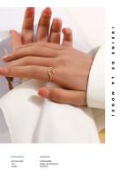 Anillos Geométricos de Acero Inoxidable Minimalistas y Ajustables para Mujeres y Niñas - details 1