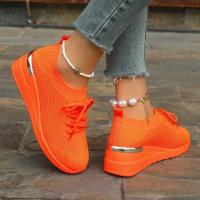 Zapatillas de deporte informales para mujer, zapatos de malla transpirables con cordones, Tenis de plataforma para caminar y correr, moda de verano - details 23
