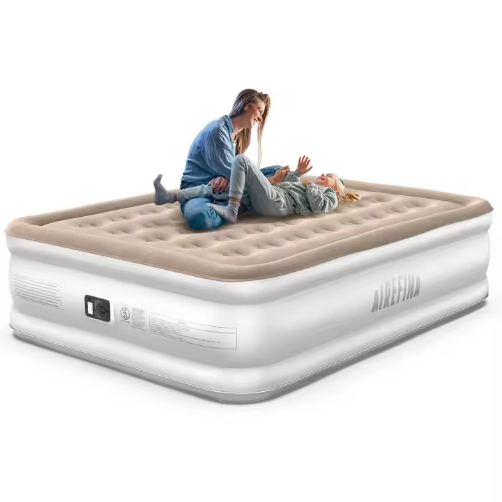 Colchón Inflable Premium con Bomba Integrada 152 x 203 x 40 cm Inflado Rápido en 3 Minutos - 1