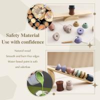 Juguetes de enhebrado de animales para bebé, balancín de madera, juegos de mesa, Montessori, habilidad práctica, bloques - details 0