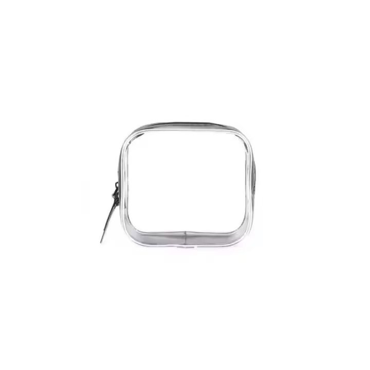 Bolsa de cosméticos transparente impermeable para mujer, estuche de maquillaje con cremallera de viaje, organizador de lavado de maquillaje transparente, Kit de bolsas de aseo para baño - 1