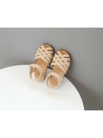 Sandalias de verano para niñas, zapatos para niños pequeños, sandalias suaves de princesa para la playa para niños, sandalias romanas con recortes tejidos y puntera - details 8