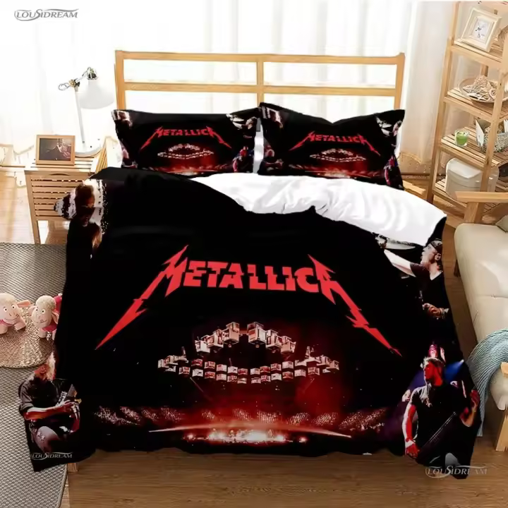 Cubierta de Edredón de Metal Pesado Conjunto de Ropa de Cama Suave para Todas las Estaciones - 1