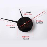 Reloj de pared silencioso DIY 3D de gran tamaño, negro/dorado/plateado, reloj adhesivo de pared moderno y sencillo sin perforaciones - details 4