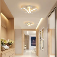 Goeco Lámpara de Techo LED 20W Plafón Moderno Curva 2500LM 3000K Luz Blanca Caliente para Sala de Estar Dormitorio Hogar 220V Eficiencia de Energía Iluminación Decorativa Montaje Semi-sueyo - details 4