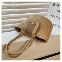 Bolso de mujer de gran capacidad, bolso de mano portátil con bandolera, bolso tejido de paja - details 15