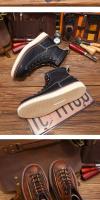Zapatos de cuero de vaca puro de alta gama, estilo herramienta, zapatos de tablero de caña alta - details 19