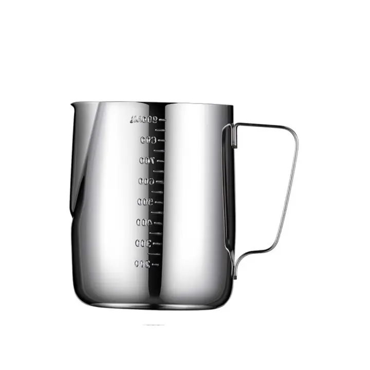 Tazas de leche de flores extraíbles, taza de café de acero inoxidable con asa, jarra de café con leche antiquemaduras, 350/600/1000ml, nuevas - 1