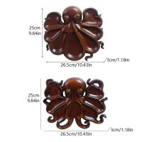 Bandeja de madera para servir pulpo, bandeja única decorativa, plato de comida de pulpo, tablas de charcutería de pulpo con partición novedosa, comida para fiesta - details 0