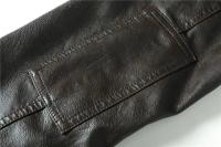 Chaqueta de cuero para motocicleta cortavientos con cremallera y cuello levantado de PU para hombre, informal, ajustado, de lana, para invierno, Otoño e Invierno - details 16