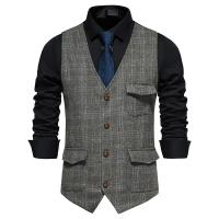 Chaleco de traje para hombre, chaqueta informal de estilo británico, juvenil, Amigo Hao, Slim Fit, calidad de exportación - details 1