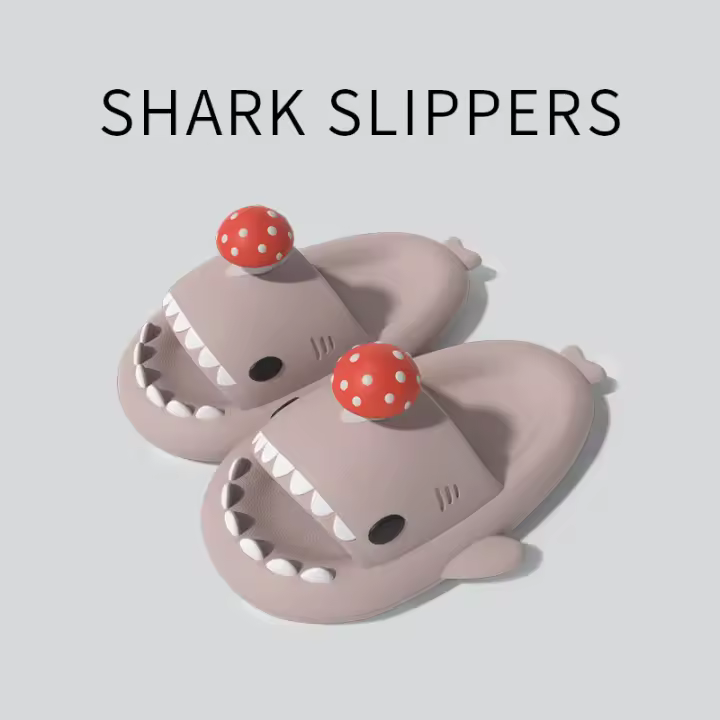 Zapatillas de melón tiburón gruesas, suela suave antideslizante, transpirables, zapatillas frescas de tiburón - 1