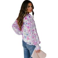 Blusa de gasa con botones Primavera Verano y elegantes blusas florales para mujer, nueva camisa juvenil de manga larga para mujer - details 7