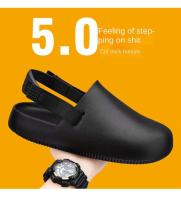 Birken verano Casual ropa exterior sandalias nueva moda talla grande media cerda perezoso suela gruesa zapatillas de hombre botón - details 1