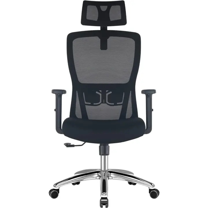 Silla Oficina Ergonómica,Silla Escritorio con reposacabezas Ajustable,Reposabrazos, Soporte Lumbar, Altura Regulable y oscilación de 120 ° , Silla de Oficina Capacidad de Peso 150kg - 1