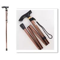 Bastón de aluminio de 4 secciones telescópico plegable alpenstock pista caminar senderismo palos poste nuevo pliegue duradero - details 6