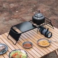 Mini mesa plegable para barbacoas de camping, mesa de café plegable de metal de altura regulable, equipo de cocina de camping - details 1