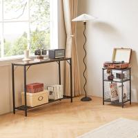 Consola de Entrada y Sofá, Estilo Industrial para Dormitorio, Salón - 107 x 30 x 78CM, Marrón Rústico - details 2