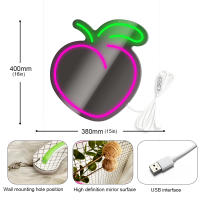 Luz de Espejo de Neón LED Alimentada por USB Decoración de Pared Regalo Ideal para Habitación de Novia y Niña Soporte de Maquillaje para Sala de Estar - details 12