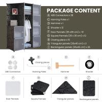 Armario Modular Organizador de Ropa de 12 Módulos para Hogar Estante de Almacenamiento para Dormitorio Negro - details 12