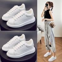 Zapatos deportivos blancos planos de piel de vaca de diseñador de lujo, plataforma antideslizante, zapatos casuales de moda para hombres y mujeres - details 2