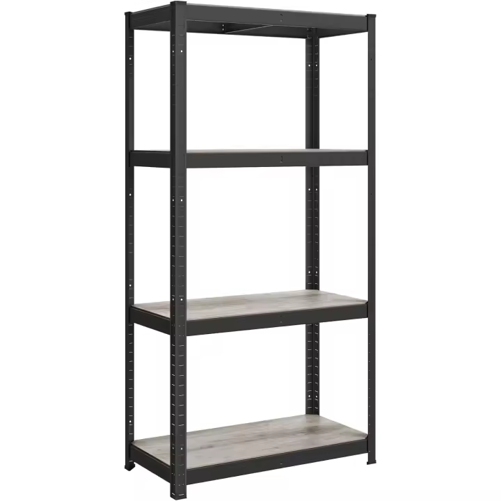 Estantería Pesada de Acero Montaje Rápido 520 kg Carga 40 x 80 x 160 cm Negro - 1