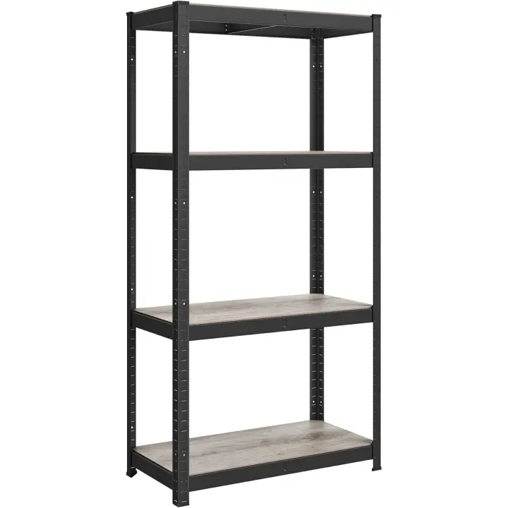 Estantería Pesada de Acero Montaje Rápido 520 kg Carga 40 x 80 x 160 cm Negro - 1