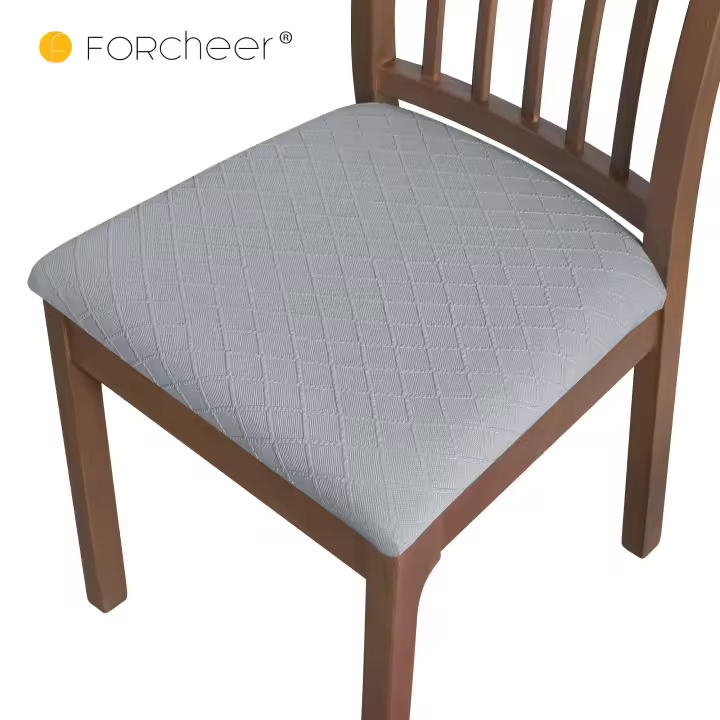 Funda de tela Jacquard para Asiento de Silla, cubierta para Asiento individual elástico, para comedor, 1 unidad - 1