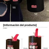 Italia 2025 Novedades Taza de café de doble pared de acero inoxidable 600ml |   Diseño Antigolpes con Ojos Adhesivos + Patrón Lucky |   Incluye Pajita Metálica/Silicona - Regalo Original para Madres, Novias en Cumpleaños/Navidad【Edición Coleccionista】 - details 7