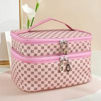 Bolsa De Maquillaje Grande Para Mujer Con Doble Cremallera Organizador De Viaje Impermeable Para Cosméticos Y Toallitas Bolsa De Baño - details 0