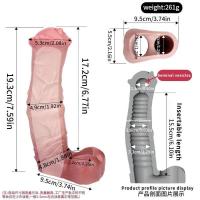 Embalaje privado SEXY FAAK Siliocne funda de caballo condones reutilizables juguetes sexuales para hombres agrandamiento consolador para adultos extensor de anillo alargado - details 0