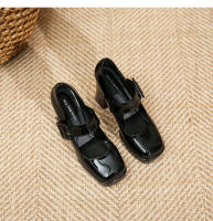 Zapatos Mary Jane de tacón alto con punta cuadrada, hebilla y tacón grueso. - details 28