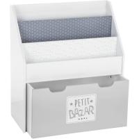 Librería Gris con contenedor con Ruedas L. 625 x l. 30 x H. 70 cm (JJ1044) - details 0