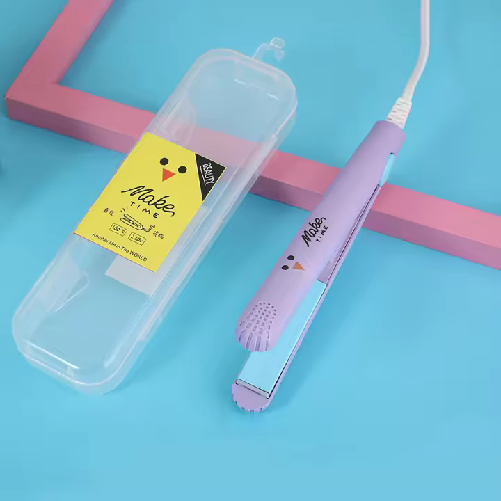 Mini plancha de pelo para niñas, plancha alisadora de pelo, rizador de pelo, plancha plana de cerámica portátil, plancha de pelo para cabello - 1