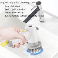 Cepillo de limpieza eléctrico, herramienta multifuncional para la limpieza de baños y cocinas domésticas, cepillo de limpieza eléctrico inalámbrico de mano. Equipado con resistencia al agua IPX6. - details 3