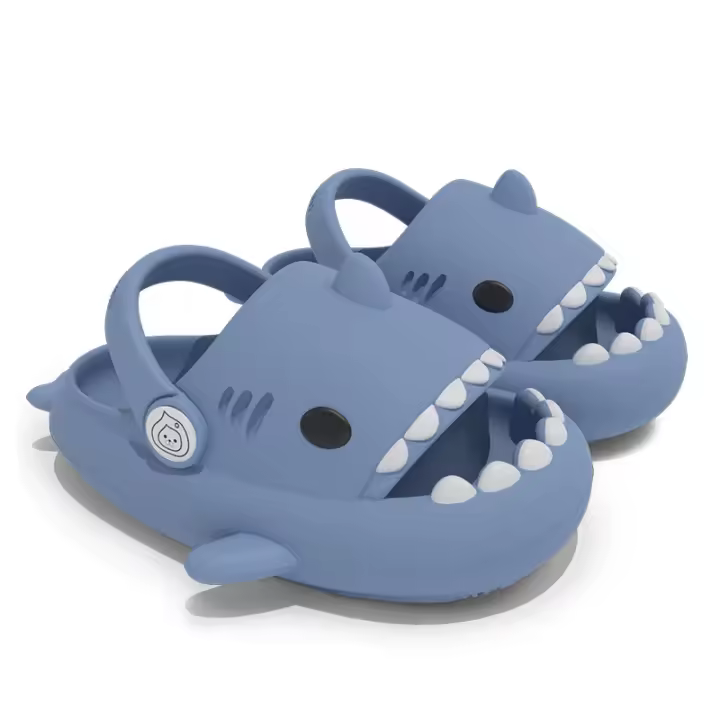 Los niños de tiburón usan zapatillas geniales antideslizantes lindas de dibujos animados para niños anticolisión. - 1