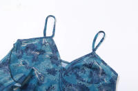 Nibber-Chaleco estampado transparente de malla para mujer, camisola Sexy informal con cuello en V sin mangas con tirantes - details 4